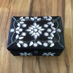 Beautiful satin beaded jewelry box